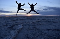 ウユニ塩湖にて